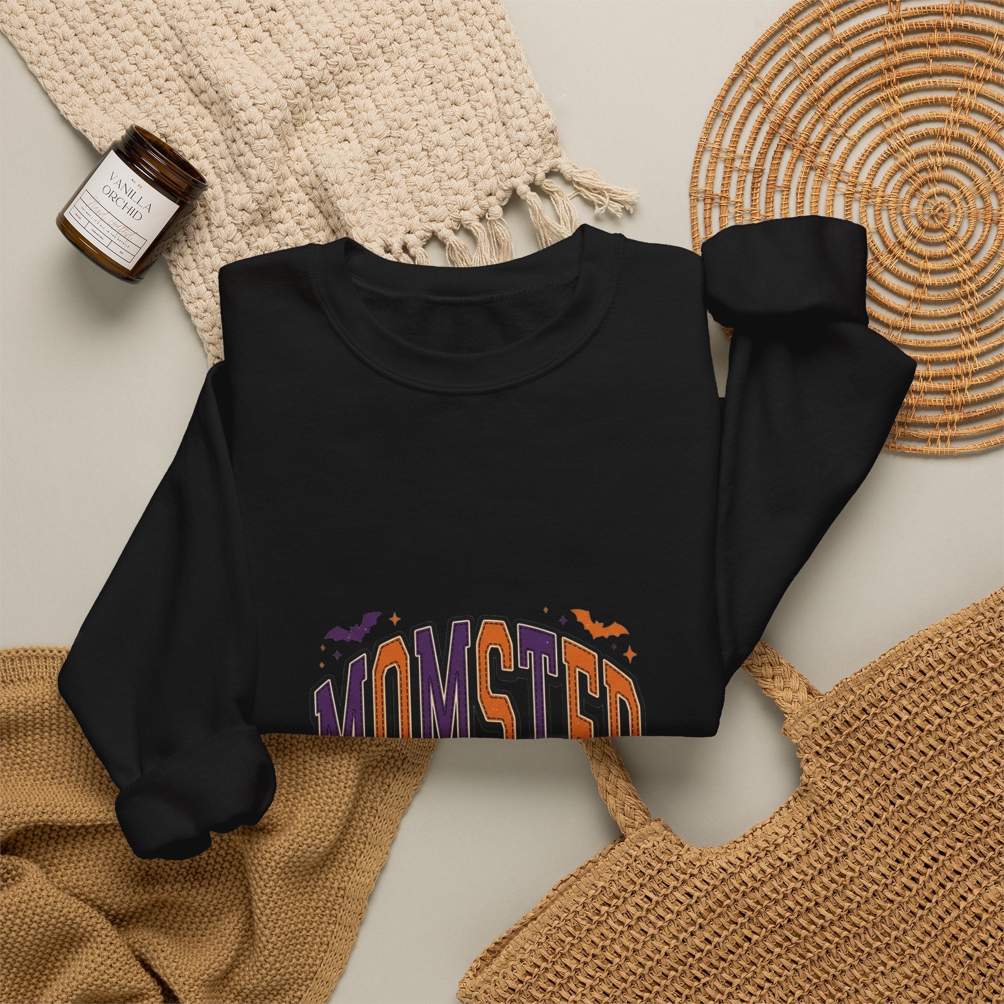 Momster Retro Halloween Sweatshirt | Momster spooky season, bats