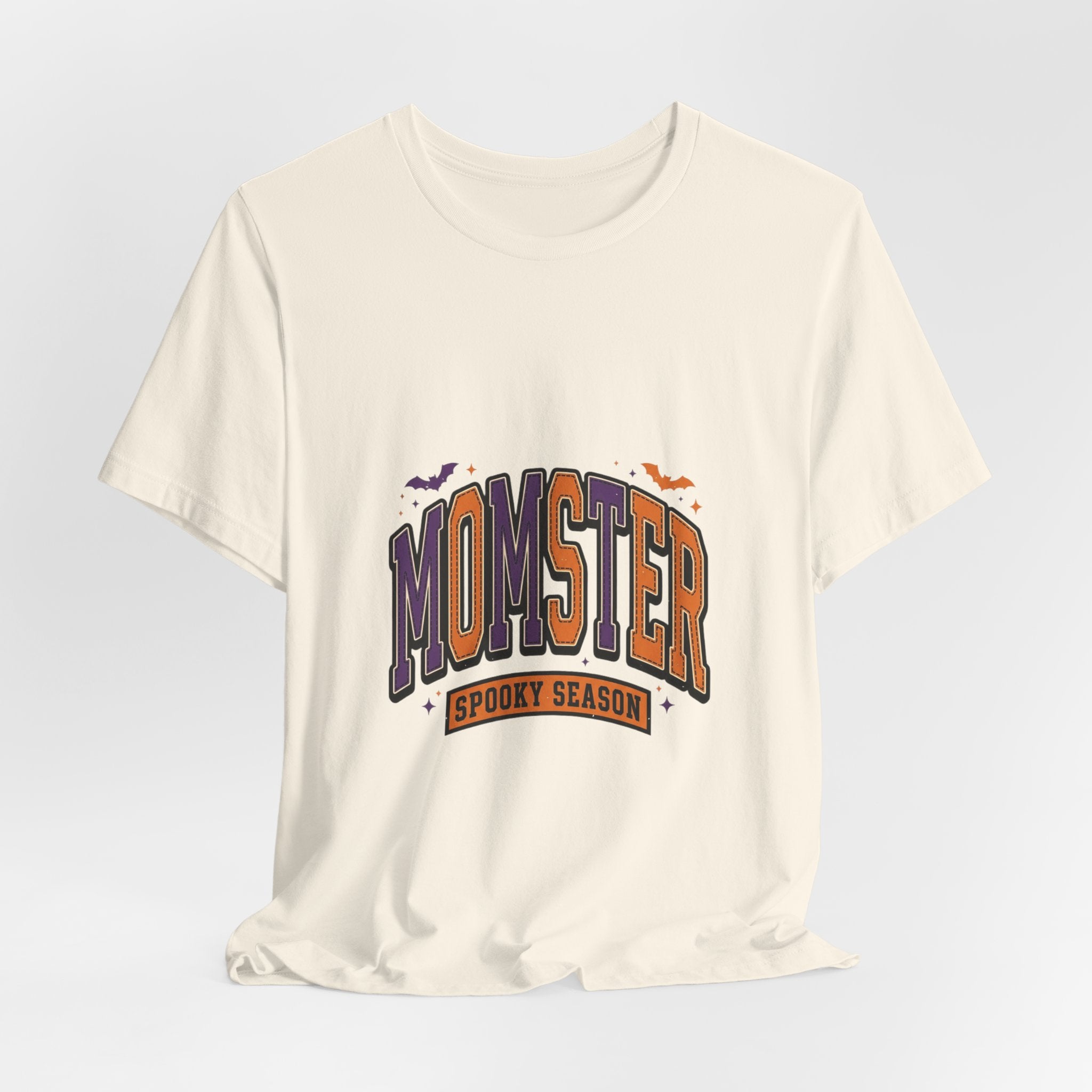 Momster Spooky Season Tee | Halloween Mom shirt, purple orange bats