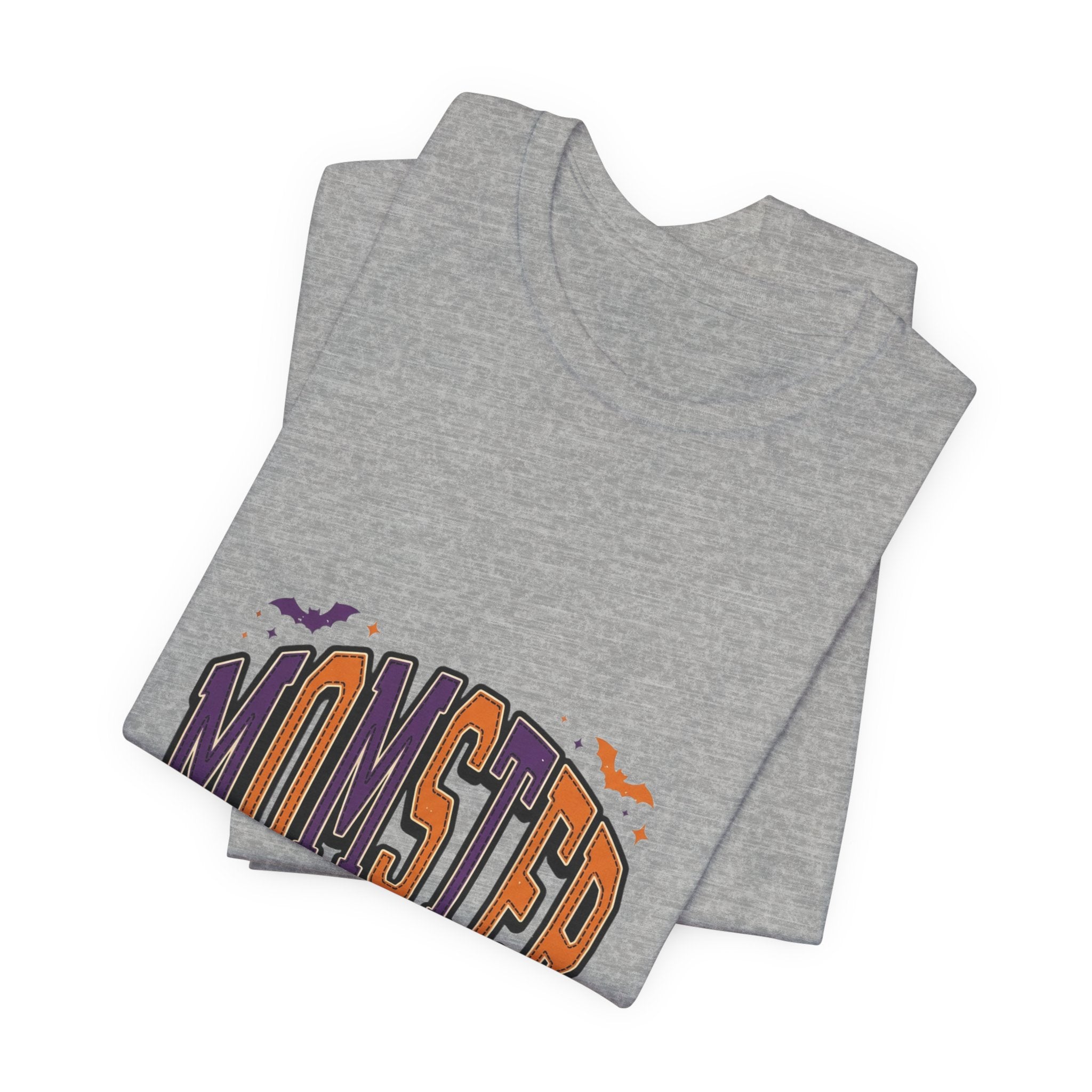 Momster Spooky Season Tee | Halloween Mom shirt, purple orange bats