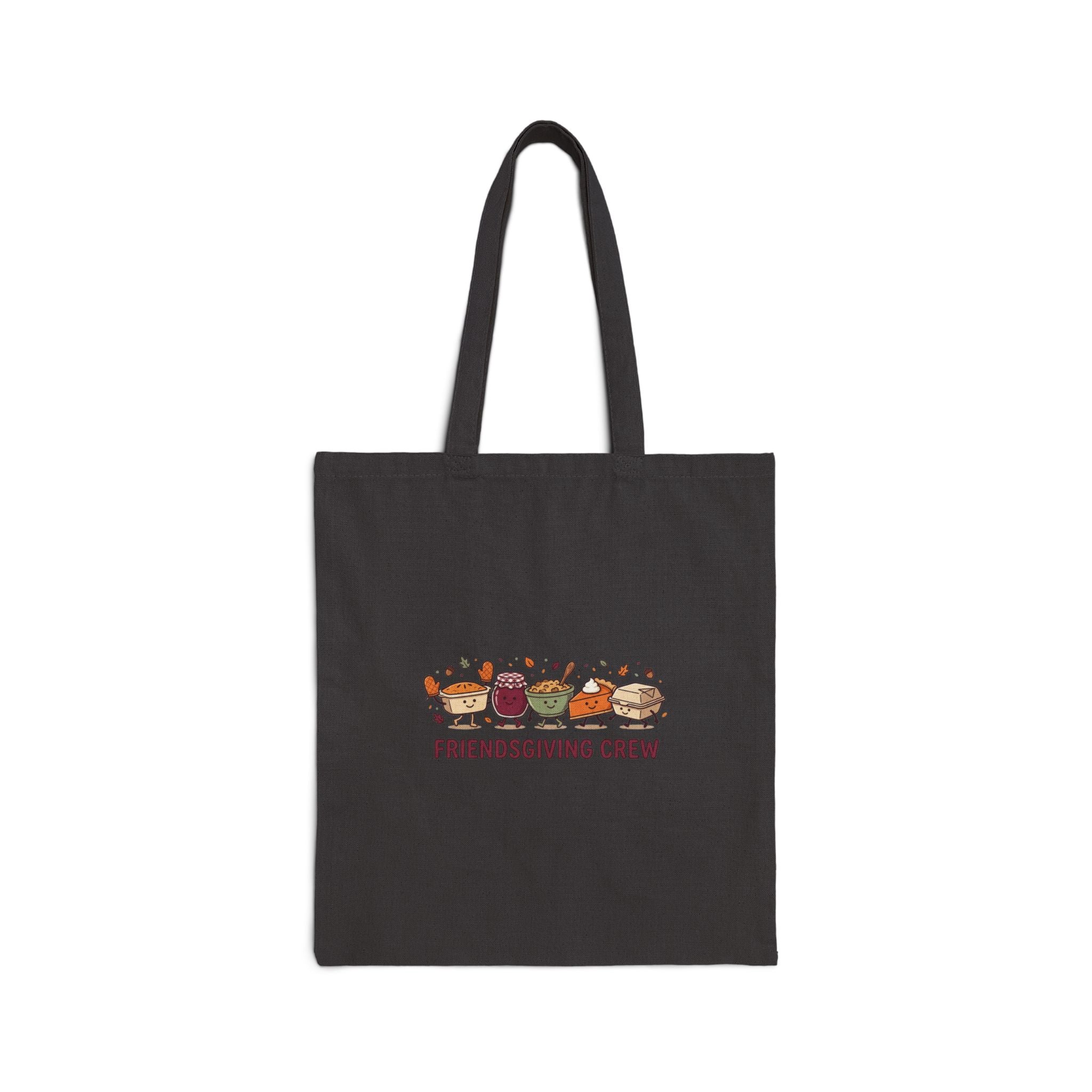 Friendsgiving Crew Tote, Thanksgiving Harvest Pumpkin Turkey Canvas