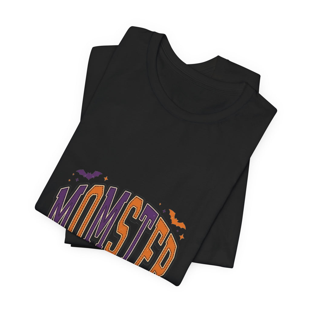 Momster Spooky Season Tee | Halloween Mom shirt, purple orange bats