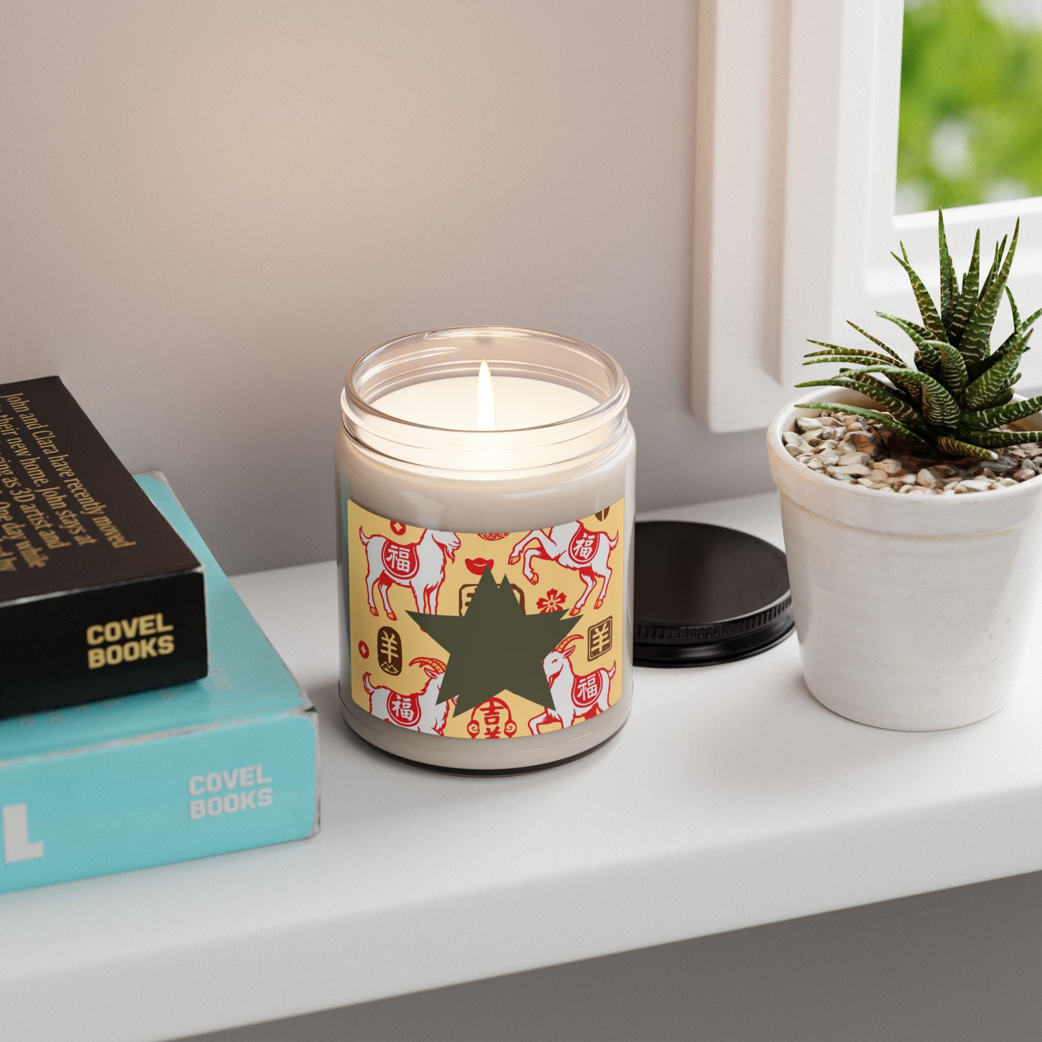 Soy Candle 9oz — Lunar New Year Goat Design (Scented)