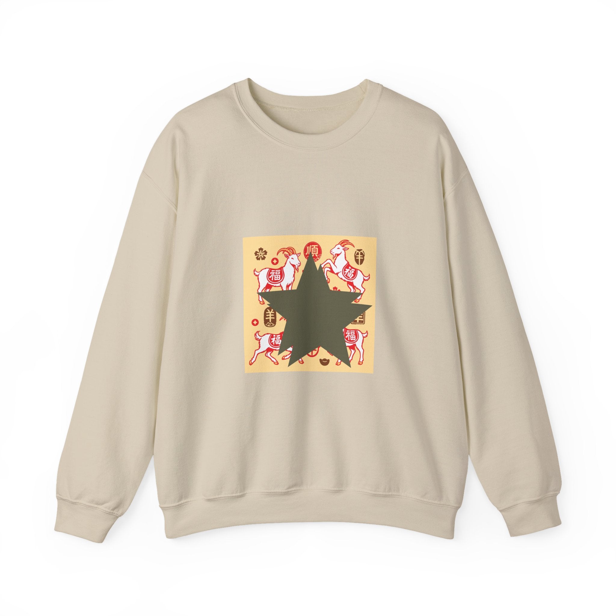 Astrology Starburst Crewneck Sweatshirt — Zodiac Horse Pattern