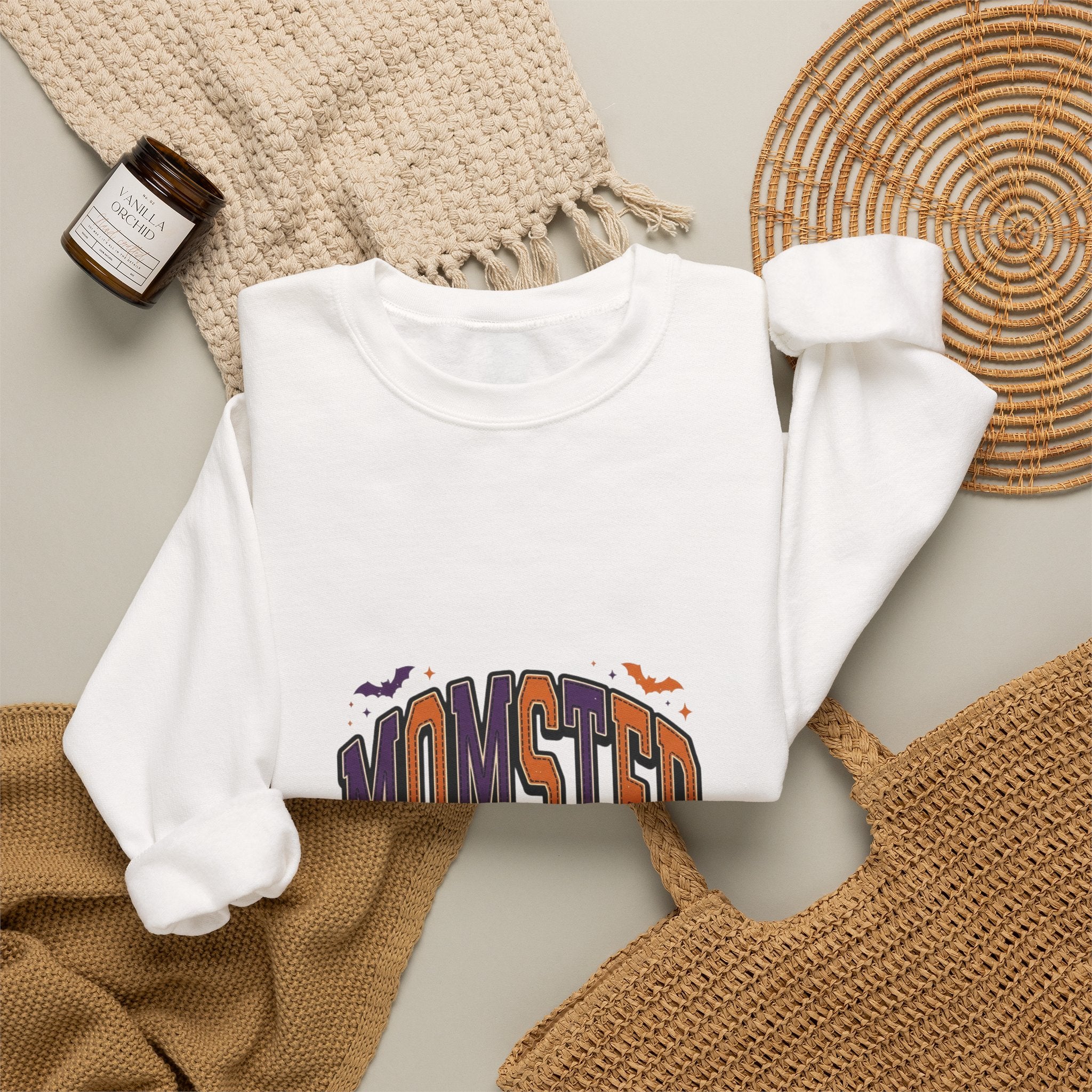 Momster Retro Halloween Sweatshirt | Momster spooky season, bats