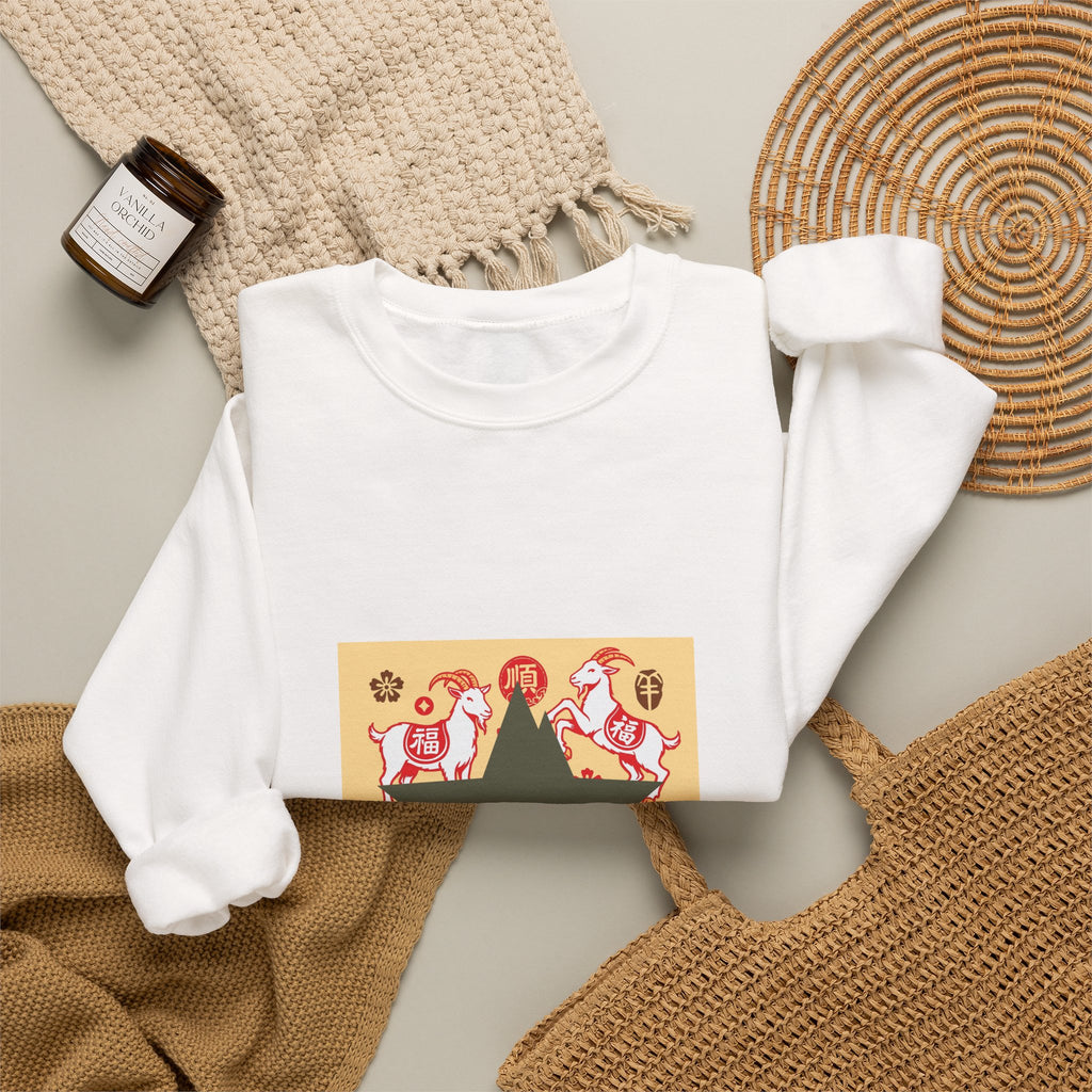 Astrology Starburst Crewneck Sweatshirt — Zodiac Horse Pattern