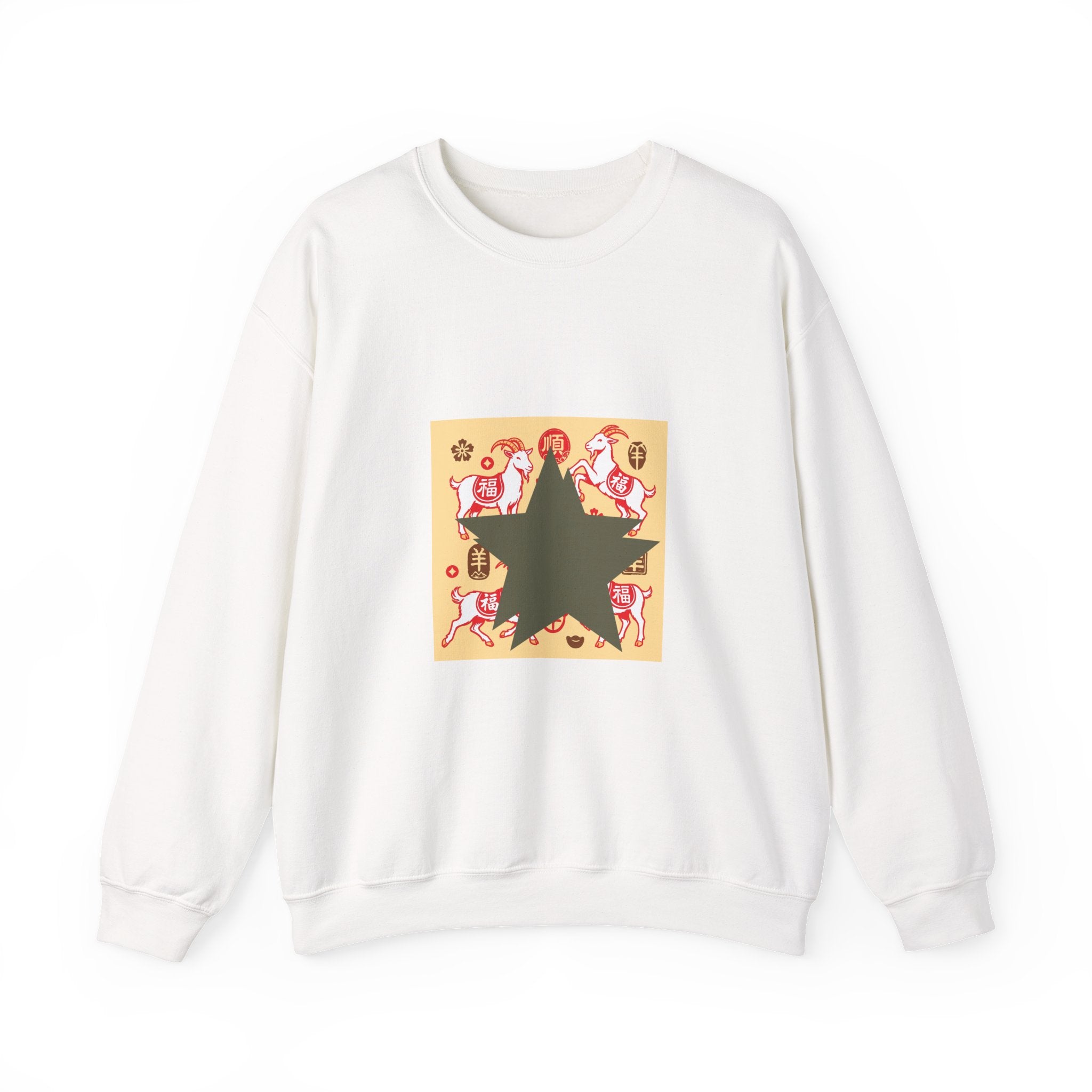 Astrology Starburst Crewneck Sweatshirt — Zodiac Horse Pattern