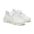 Men's White Mesh Sneakers — Lightweight Breathable Athletic Shoes with Color-Speckled Sole