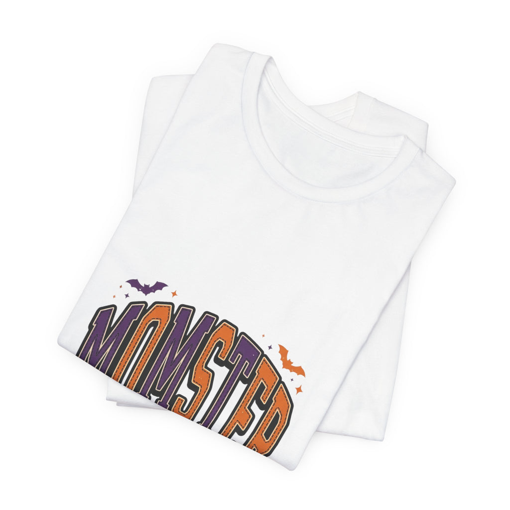 Momster Spooky Season Tee | Halloween Mom shirt, purple orange bats