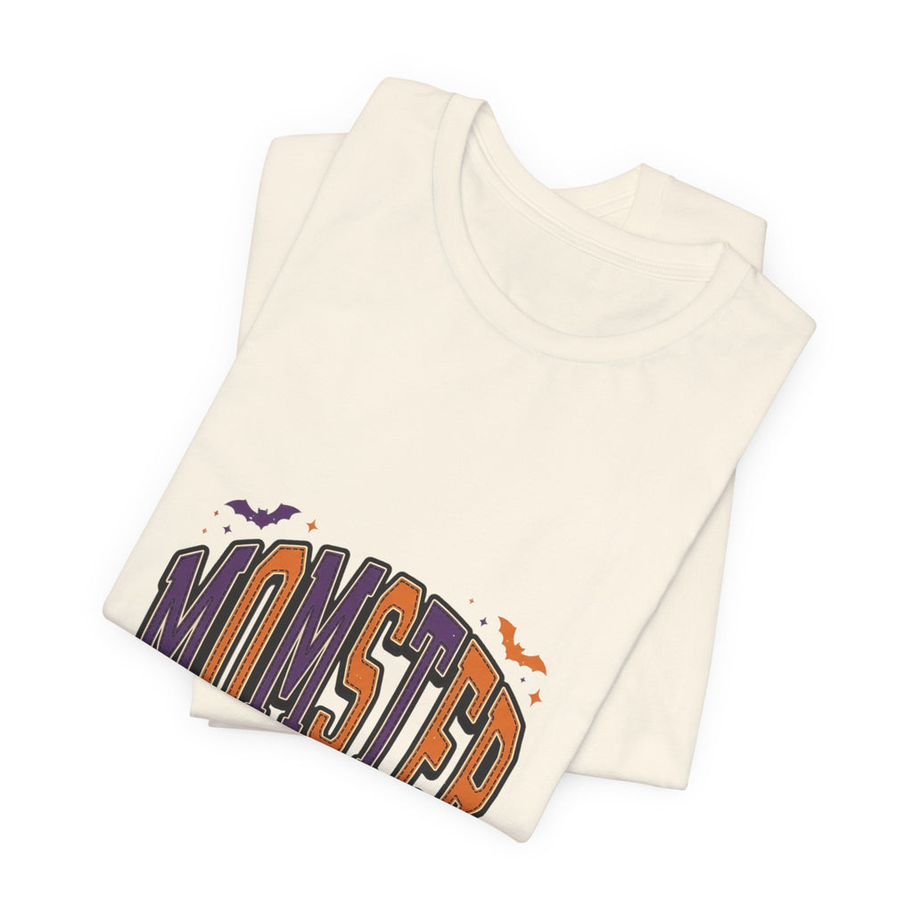Momster Spooky Season Tee | Halloween Mom shirt, purple orange bats