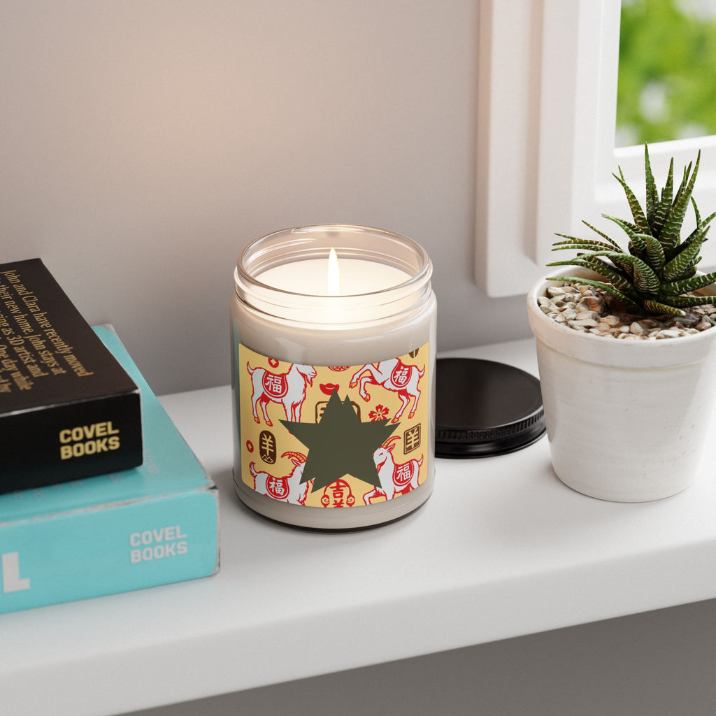 Soy Candle 9oz — Lunar New Year Goat Design (Scented)