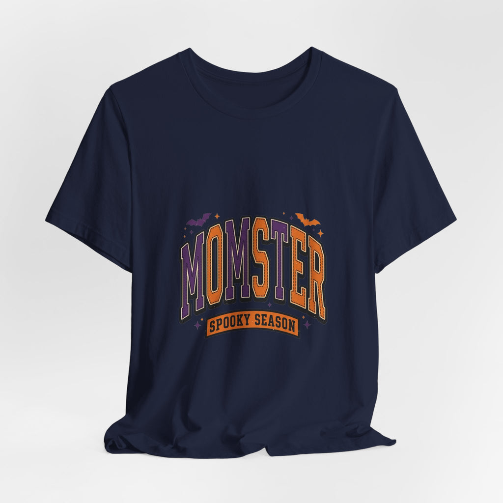 Momster Spooky Season Tee | Halloween Mom shirt, purple orange bats