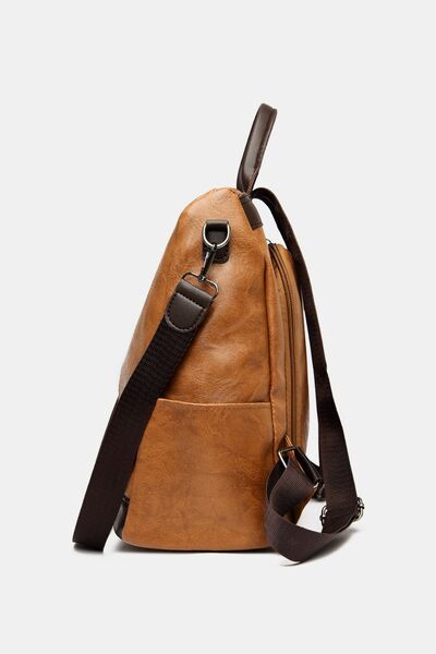 Stylish PU Leather Backpack for Everyday Adventures