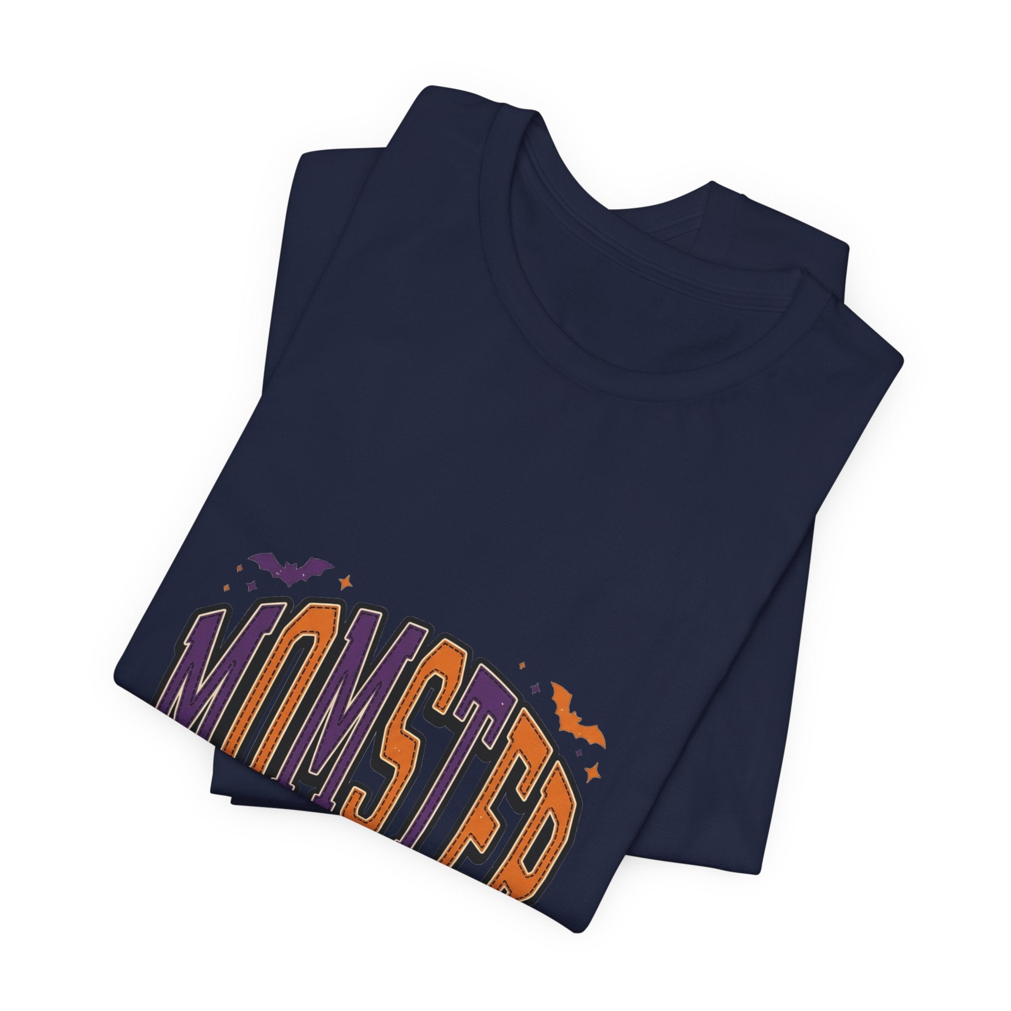 Momster Spooky Season Tee | Halloween Mom shirt, purple orange bats