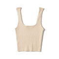 2024 Summer crop tops cute sexy sleeveless top women vintage cropped tank tops women ribbed tops korean fashion black white