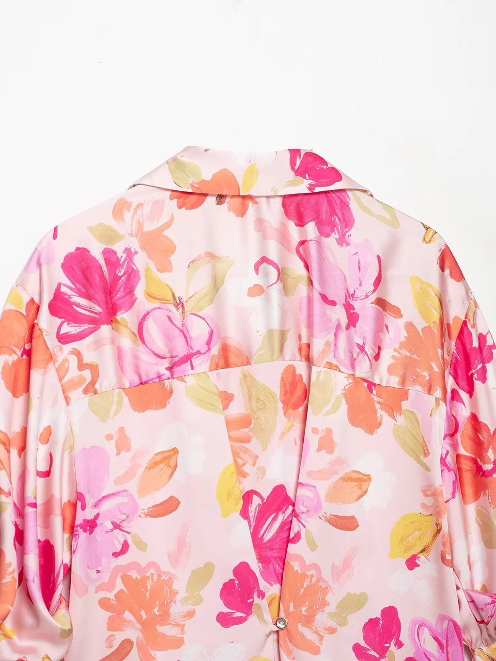 Women's Print Shirts New 2026 Summer Jonny-Collar Women Button Pleated Sleeve Blouses Casual Loose Female Shirt & Blousers
