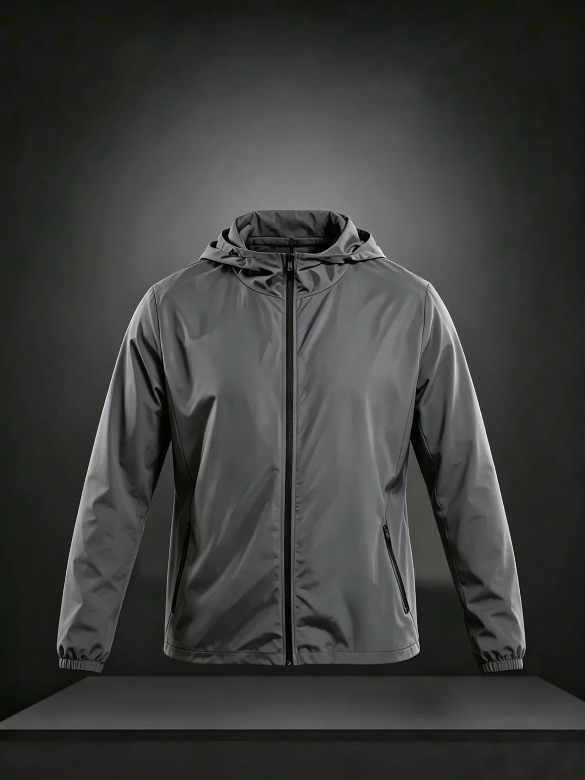 Men'S Hooded Windbreaker Jacket,Lightweight Waterproof Zipper Coat,Outdoor Casual Windproof Sports Outerwear For Spring Autumn