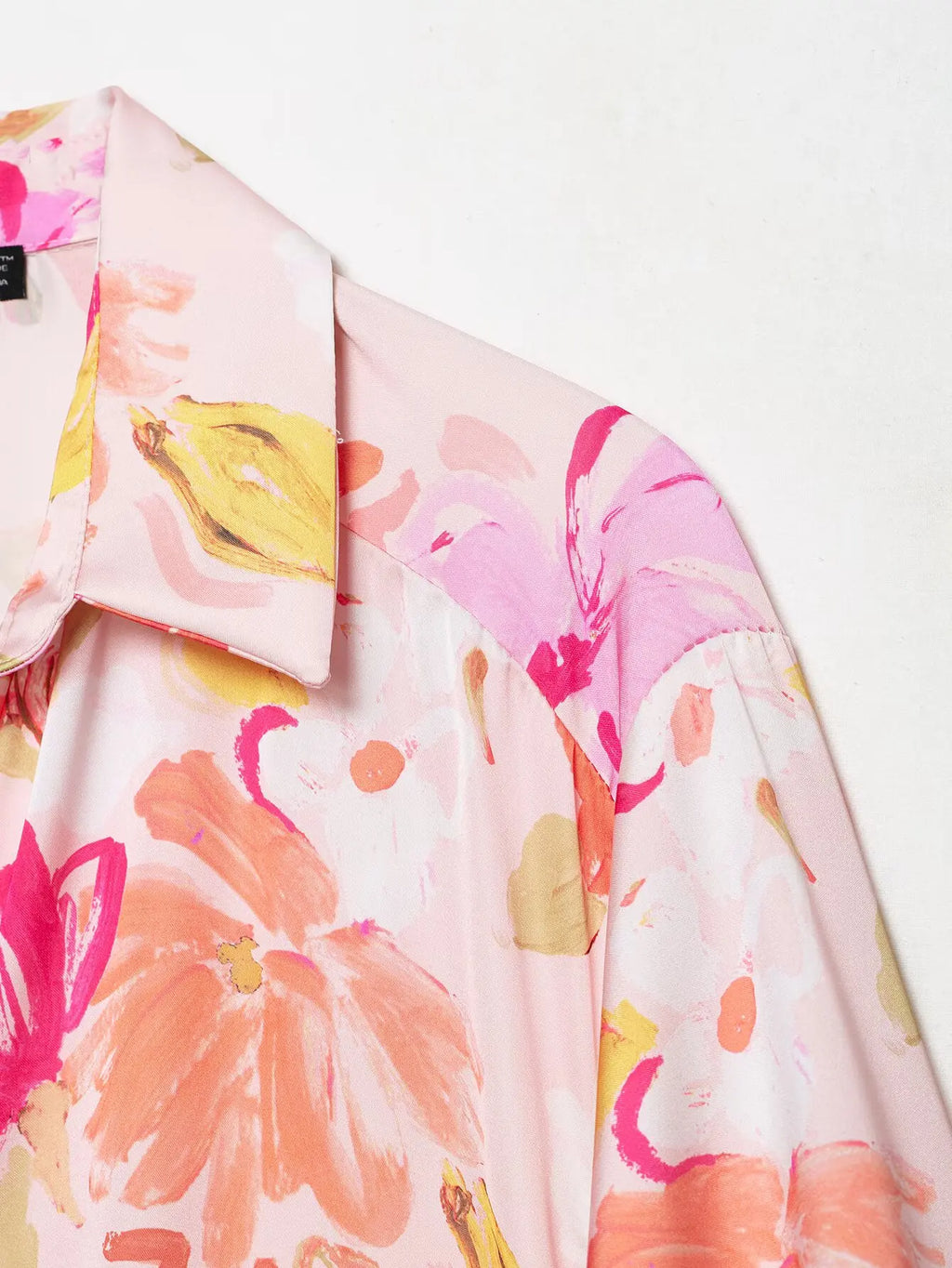 Women's Print Shirts New 2026 Summer Jonny-Collar Women Button Pleated Sleeve Blouses Casual Loose Female Shirt & Blousers