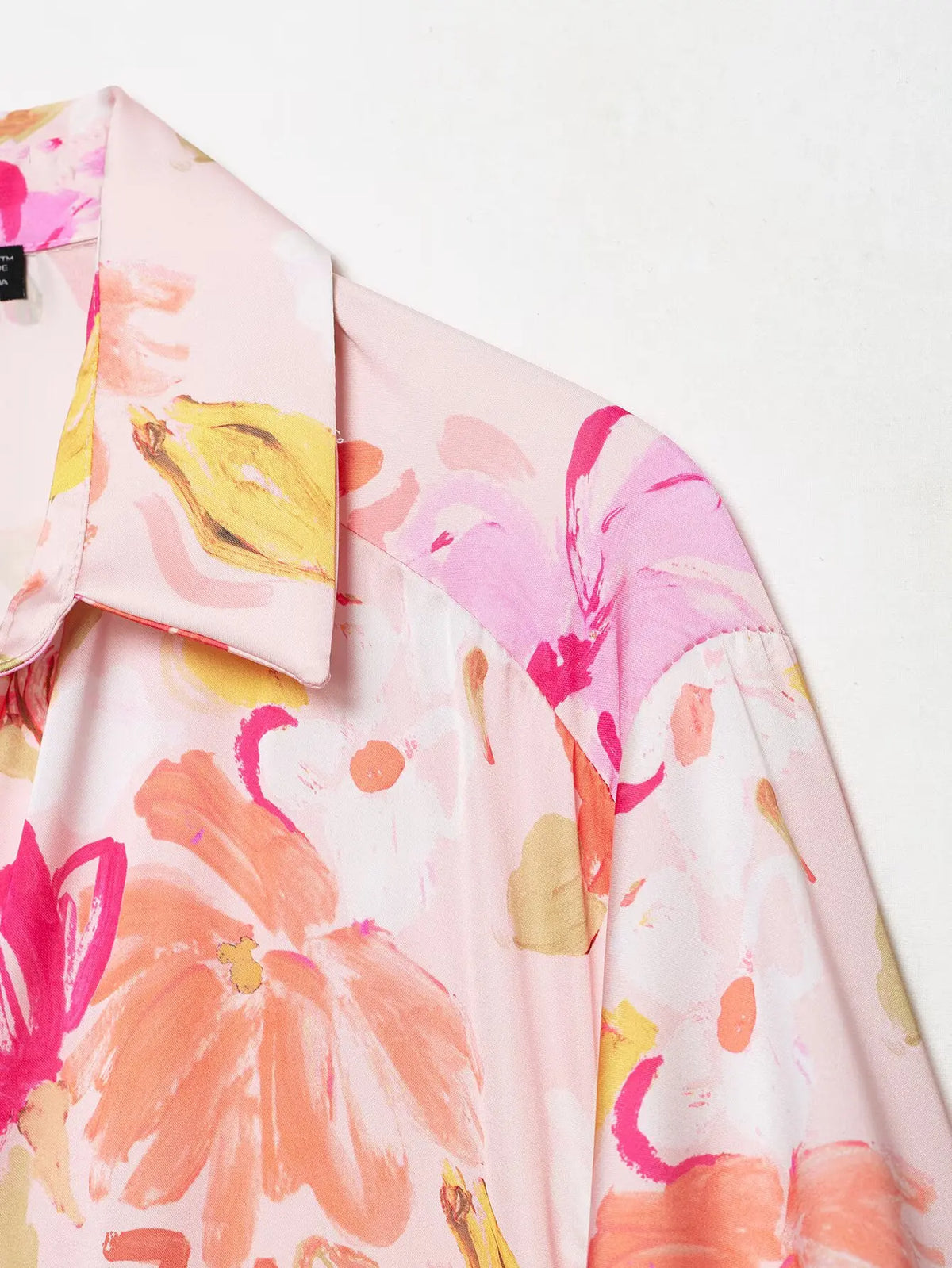 Women's Print Shirts New 2026 Summer Jonny-Collar Women Button Pleated Sleeve Blouses Casual Loose Female Shirt & Blousers