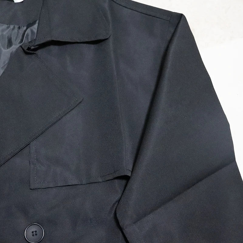 Spring Trench Coat Mens Korean Style Male Streetwear Windbreaker Trenchcoat Men Solid Coats for Men Casual Loose Long Overcoat