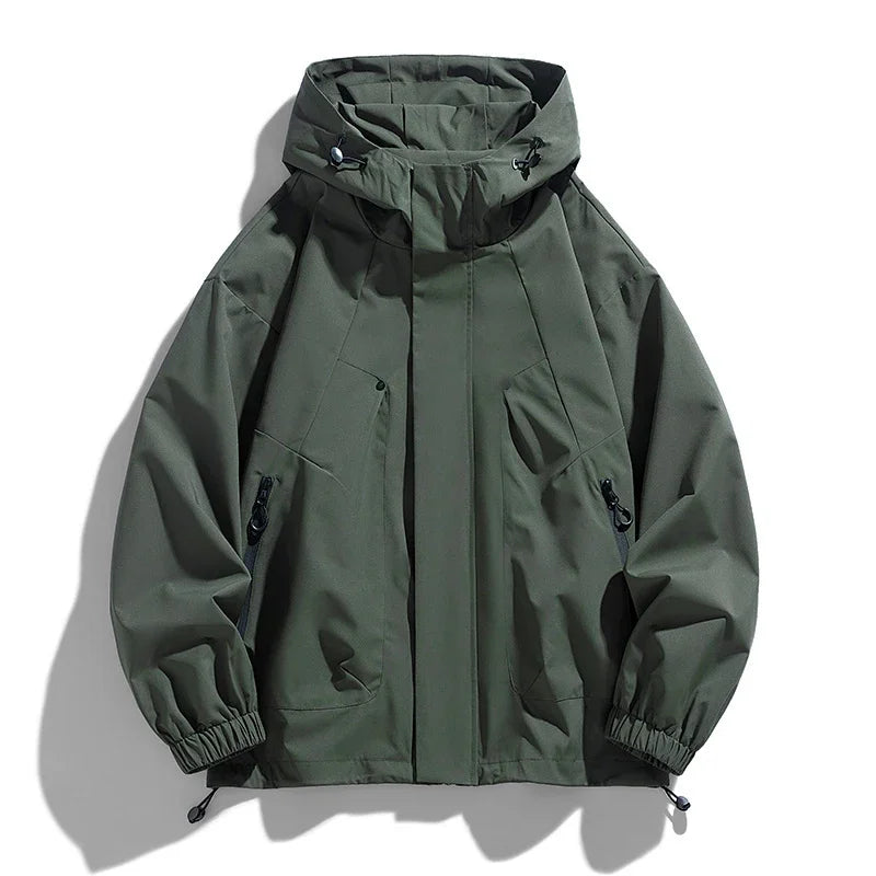 Big Size Mens Oversize Jacket Hooded Waterproof Windbreaker Male Plus Large Spring 8XL 120kg Coat Outwear Camping Fishing Hiking