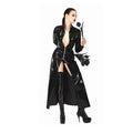 Halloween Party Cosplay The Matrix Costumes Gothic Unisex Sexy Shiny PVC Catsuit Latex Faux Leather Long Coat Trench Clubwear