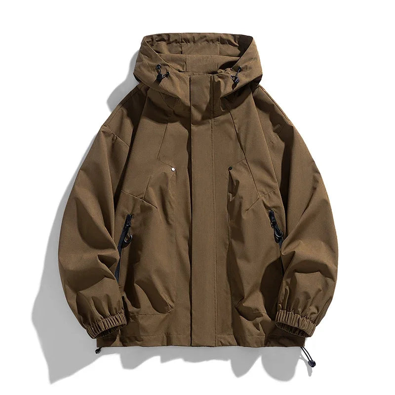 Big Size Mens Oversize Jacket Hooded Waterproof Windbreaker Male Plus Large Spring 8XL 120kg Coat Outwear Camping Fishing Hiking