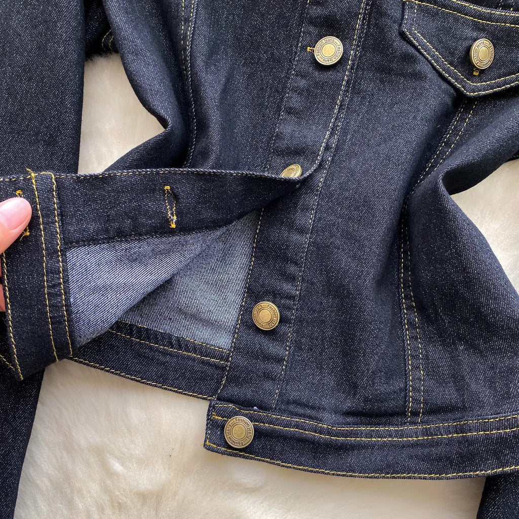 Blouses Women Denim Shirt Vintage Turn Down Collar Full Sleeve Tops Y2k Streetwear Elegant Splice Shirts Slim Fit 2026 Autumn