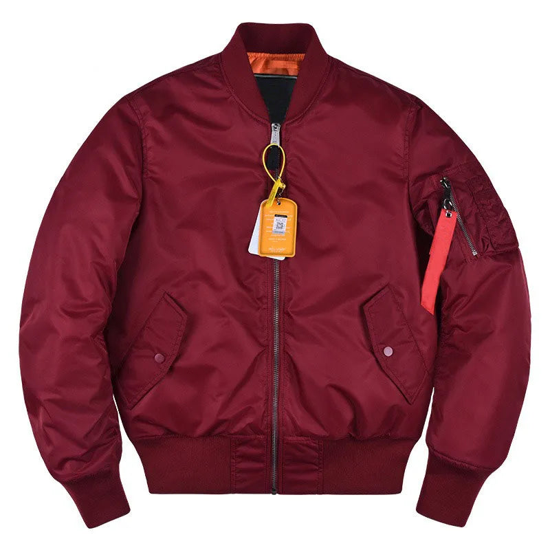 Winter Men's Bomber Jacket Thicken Warm Outerwear Outdoor Baseball Uniform Coat Large Size for Male