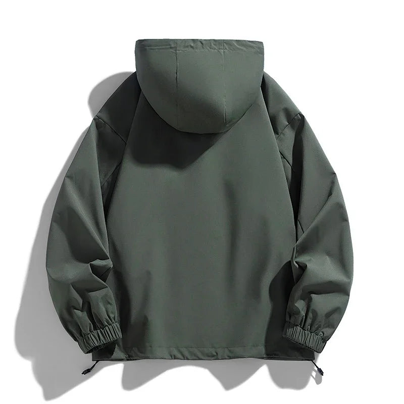 Big Size Mens Oversize Jacket Hooded Waterproof Windbreaker Male Plus Large Spring 8XL 120kg Coat Outwear Camping Fishing Hiking