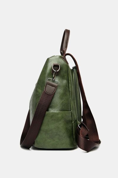 Stylish PU Leather Backpack for Everyday Adventures
