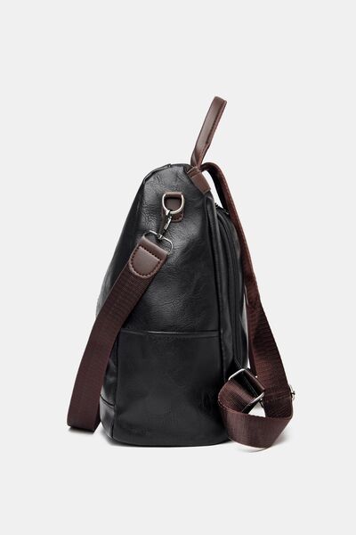 Stylish PU Leather Backpack for Everyday Adventures