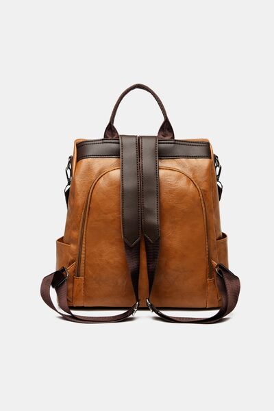 Stylish PU Leather Backpack for Everyday Adventures
