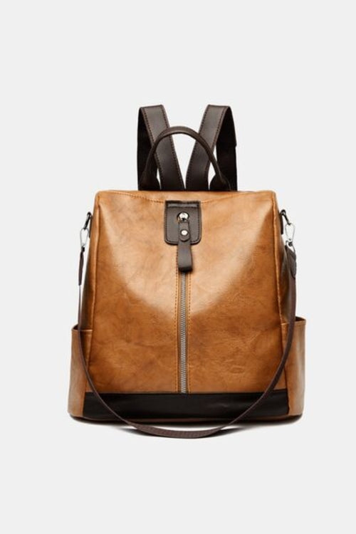 Stylish PU Leather Backpack for Everyday Adventures