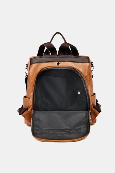 Stylish PU Leather Backpack for Everyday Adventures