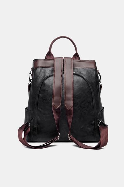 Stylish PU Leather Backpack for Everyday Adventures